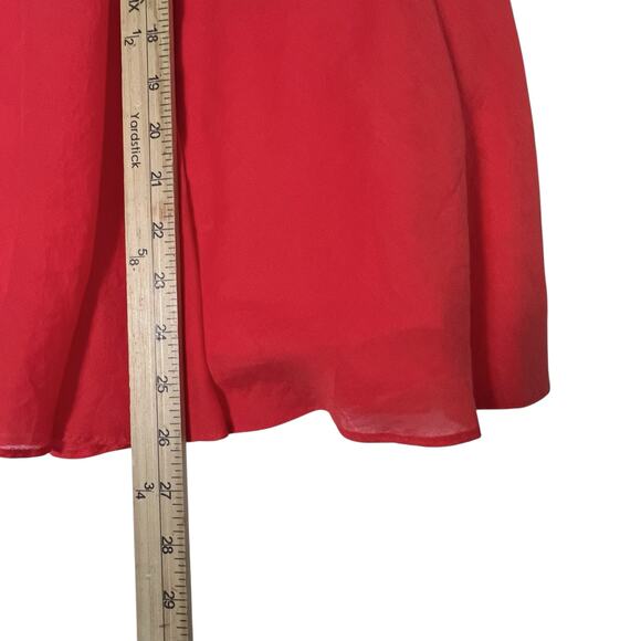 J.Crew Skirt Size 14 Melon Red Flowy A-Line Lined Women’s Cotton - Picture 8 of 8